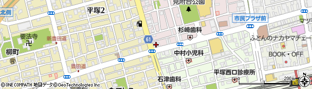 中南信用金庫平塚支店周辺の地図