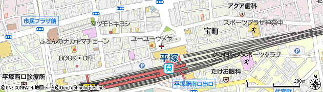 平塚駅北口周辺の地図