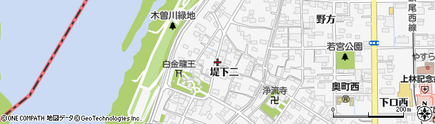 愛知県一宮市奥町（堤下二）周辺の地図