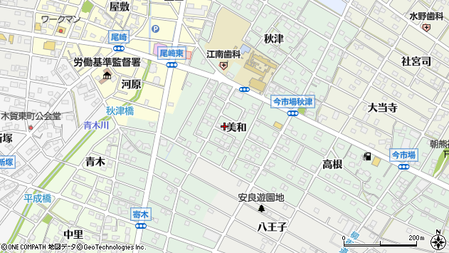 〒483-8188 愛知県江南市今市場町美和の地図