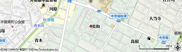 愛知県江南市今市場町美和周辺の地図
