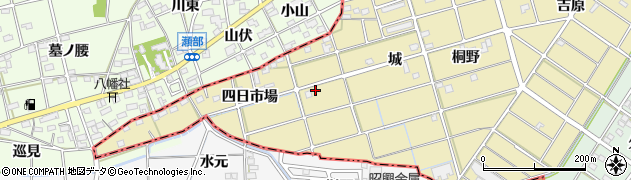 愛知県江南市島宮町（四日市場）周辺の地図