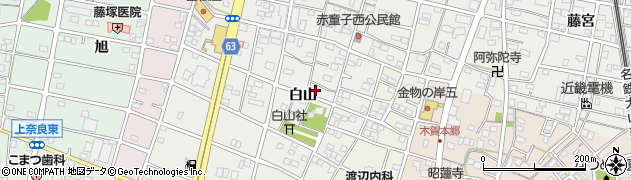 愛知県江南市赤童子町周辺の地図