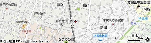 愛知県江南市赤童子町福住182周辺の地図