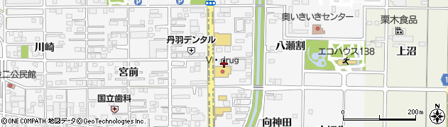 愛知県一宮市奥町神田周辺の地図