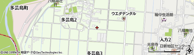 岐阜県大垣市多芸島周辺の地図