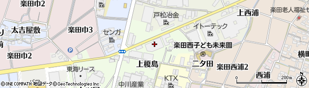 愛知県犬山市上榎島周辺の地図