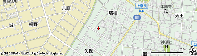 愛知県江南市上奈良町瑞穂168周辺の地図