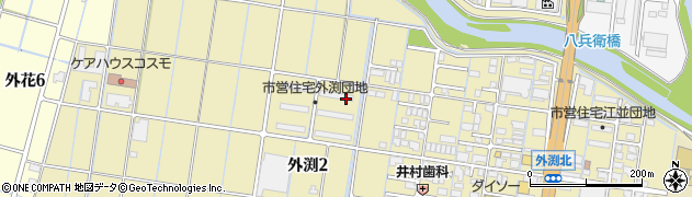岐阜県大垣市外渕周辺の地図