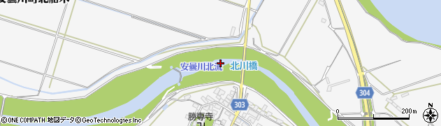 北川橋周辺の地図