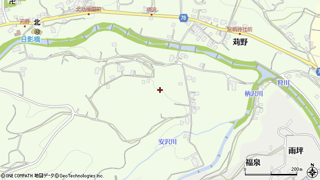 〒250-0135 神奈川県南足柄市苅野の地図