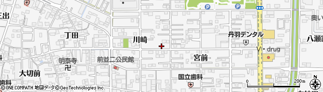 愛知県一宮市奥町川崎80周辺の地図