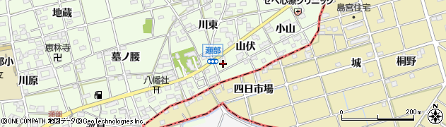 愛知県一宮市瀬部山伏13周辺の地図