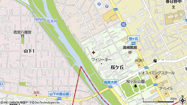 〒254-0053 神奈川県平塚市桜ケ丘の地図