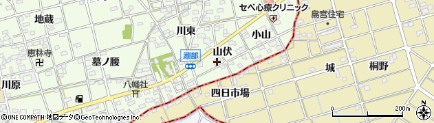 愛知県一宮市瀬部山伏28周辺の地図
