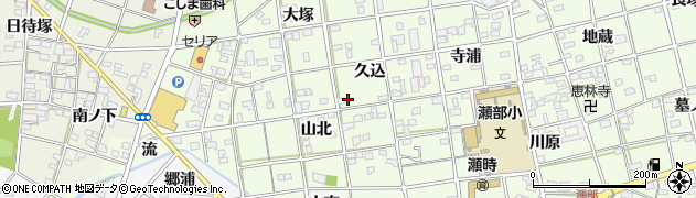 愛知県一宮市瀬部久込35周辺の地図