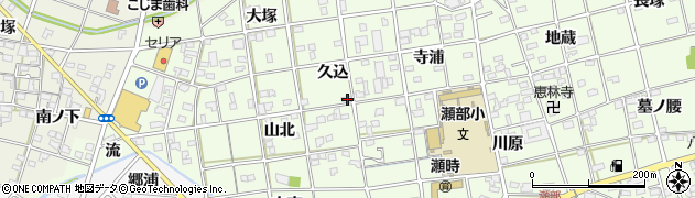 愛知県一宮市瀬部久込40周辺の地図