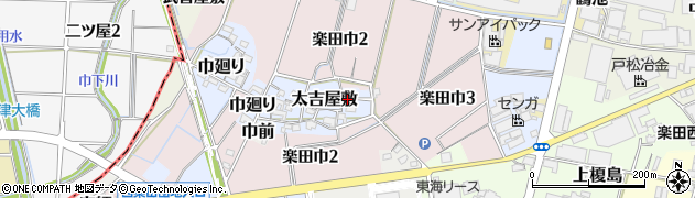 愛知県犬山市太吉屋敷周辺の地図
