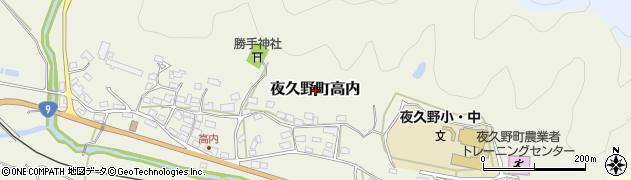 京都府福知山市夜久野町高内周辺の地図