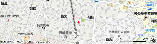 愛知県江南市赤童子町福住160周辺の地図
