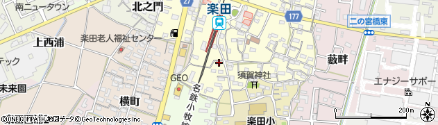 愛知県犬山市裏之門10周辺の地図