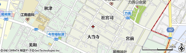 愛知県江南市力長町大当寺79周辺の地図