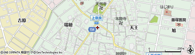 愛知県江南市上奈良町周辺の地図