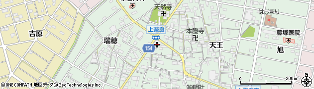 愛知県江南市上奈良町周辺の地図