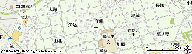 愛知県一宮市瀬部寺浦37周辺の地図