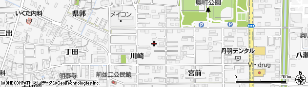 愛知県一宮市奥町川崎84周辺の地図
