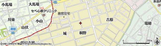 愛知県江南市島宮町桐野周辺の地図