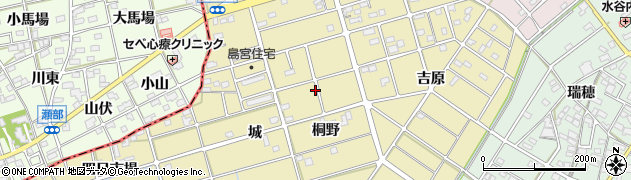 愛知県江南市島宮町（桐野）周辺の地図