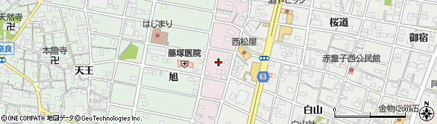 愛知県江南市大間町（南大間）周辺の地図