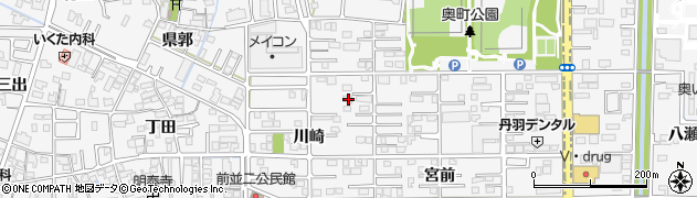 愛知県一宮市奥町川崎85周辺の地図