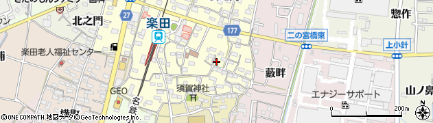愛知県犬山市裏之門107周辺の地図