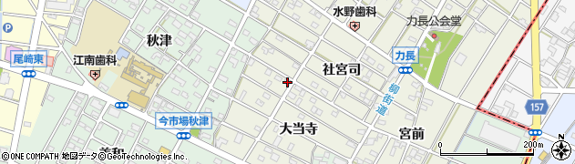 愛知県江南市力長町大当寺10周辺の地図
