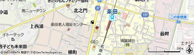 楽田郵便局 ＡＴＭ周辺の地図