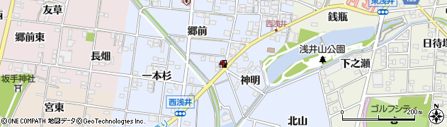 愛知県一宮市浅井町西浅井郷前36周辺の地図