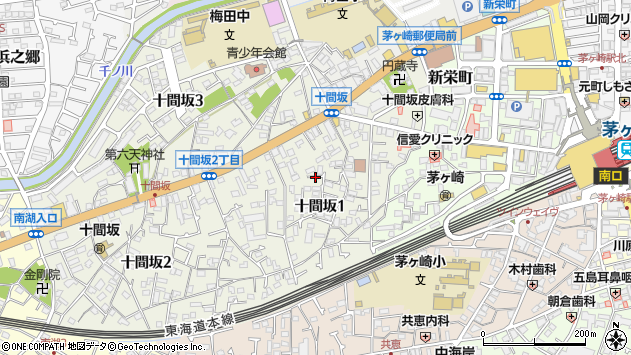 〒253-0045 神奈川県茅ヶ崎市十間坂の地図