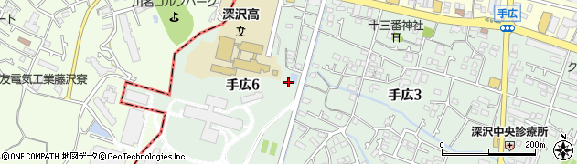 神奈川県鎌倉市手広6丁目周辺の地図