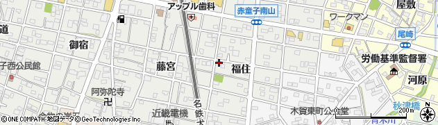 愛知県江南市赤童子町福住108周辺の地図