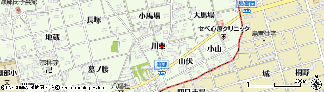 愛知県一宮市瀬部川東38周辺の地図