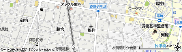 愛知県江南市赤童子町福住90周辺の地図