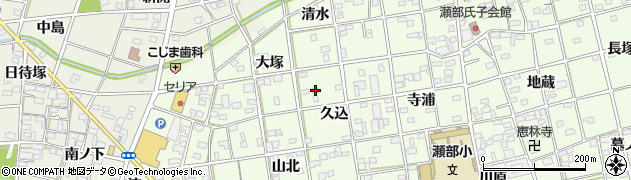 愛知県一宮市瀬部久込5周辺の地図