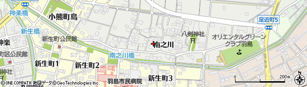 岐阜県羽島市足近町（南之川）周辺の地図