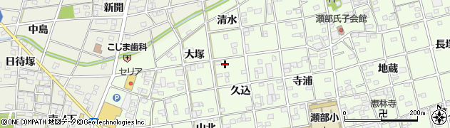 愛知県一宮市瀬部久込6周辺の地図