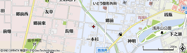 愛知県一宮市浅井町西浅井周辺の地図