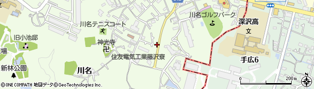 神奈川県藤沢市川名周辺の地図