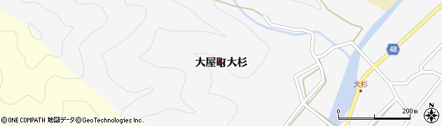兵庫県養父市大屋町大杉周辺の地図