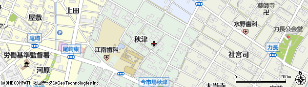 愛知県江南市今市場町周辺の地図